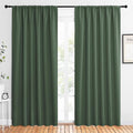 NICETOWN 2 Panels Blackout Curtains, Rod Pocket Thermal Insulated Drapes 84 inches Long, Easy-Care Modern Home Decoration Sunshades for Guest Room, Living Room, Office, 62 x 84 Inch, Dark Mallard by NICETOWN
