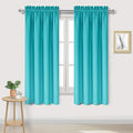 DWCN Blackout Curtains – Thermal Insulated, Energy Saving & Noise Reducing Bedroom and Living Room Curtains, Turquoise, W 42x L 63 Inch, Set of 2 Rod Pocket Curtain Panels by DWCN