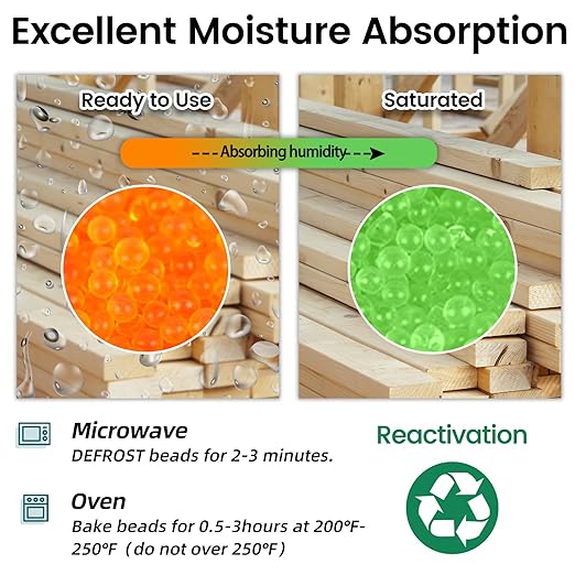 10 Packs 500 Gram Desiccant Canisters, Indicating & Rechargeable Gun Safe Dehumidifier, Portable Desiccant Canister, Silica Gel Moisture Absorber for Storage - Image 4