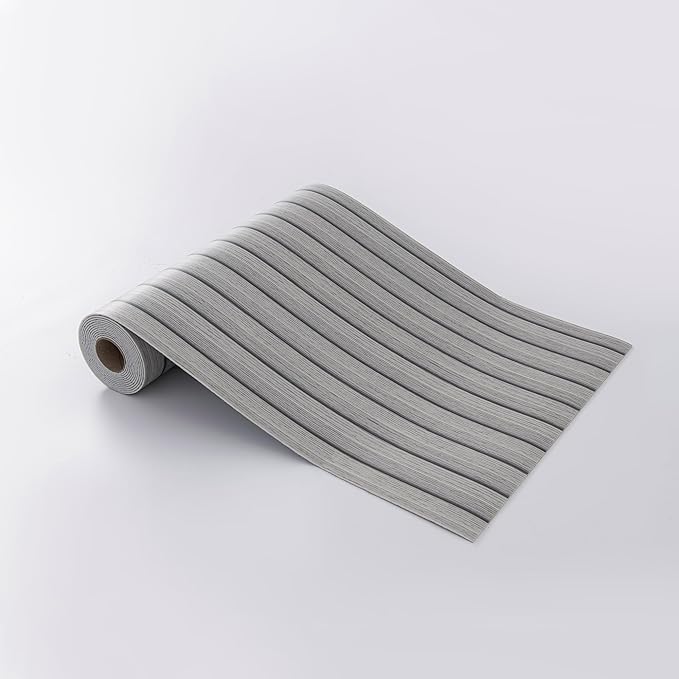 Peel and Stick PVC Slat Wall Panels, Wood Grain Self-Adhesive Soundproof Moisture-Resistant Paneling, 3D Faux Wood Panels for Bedroom Bathroom Walls & Ceilings 118"x15.75"(Gray,13Sq.ft) - Image 8
