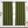 NICETOWN Olive Green Blackout Curtains for Bedroom 72 Inches Long, Thermal Insulated Room Darkening Grommet Window Curtains for Living Room Nursery, 66 inch x 72 inche, 1 Panel by NICETOWN