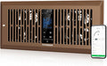 VIVOSUN Quiet Register Booster Fan for "  " Holes, Cooling Heating Vent Fan with 10-Speeds App Control &Adjustable Wind Direction, Thermostat Control for Bedroom, Bathroom &Attic, Brown by VIVOSUN
