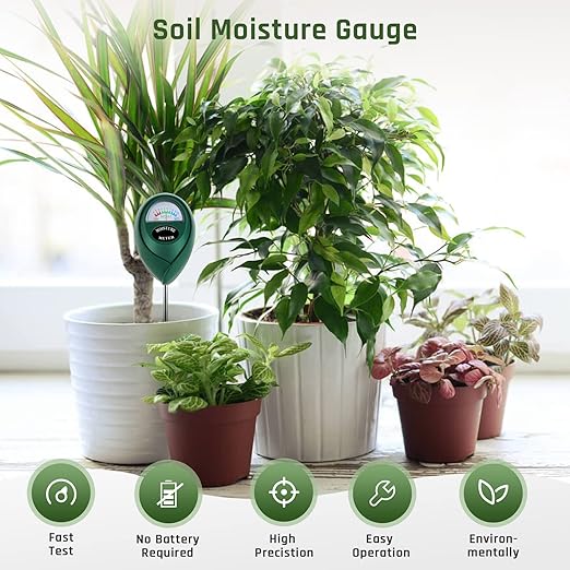 Plant Moisture Meter, Plant Water Meter, Soil Moisture Meter for House Plants for Garden, Lawn, Farm, Indoor & Outdoor Use, No Batteries Required (2 Packs Green) - Image 3