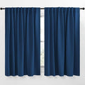 NICETOWN Blackout Curtain Panels Window Draperies - (Moroccan Blue Color) 70x63 inch, 2 Pieces, Rod Pocket & Back Tab Insulating Room Darkening Blackout Drapes for Bedroom by NICETOWN
