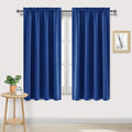 DWCN Blackout Curtains Room Darkening Thermal Insulated Bedroom Curtains Window Curtain Panels, 52 x 63 inches Long, Set of 2 Classic Blue Rod Pocket Drapes by DWCN