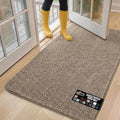 GORILLA GRIP SOAKSTOPPER Dog Door Mat, 60x36 Machine Washable Rug Absorbent Doormat Captures Moisture Mud Dirt, Quick Dry Soft Chenille Entryway Rugs Indoor Entrance Mats for Dog Paws, Beige by GorillaGrip