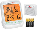 ThermoPro TP260B Indoor Outdoor Thermometer Wireless 1000ft/300m Range, Pro Accuracy Digital Hygrometer Humidity Meter with Remote Temperature Sensor, Inside Outside Thermometer for Home Patio Room by ThermoPro