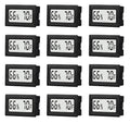 12 Pack Mini Small Digital Hygrometer Thermometer Indoor Temperature and Humidity Meter Gauge with Temp Humidity Sensor Monitor Fahrenheit (℉) for Jars,Home,Room by TASOGEN