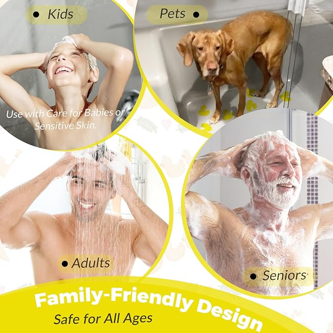 S&X Bathtub Non Slip Stickers for Kids, 12-Pack Cartoon Duck Shower Non Slip Stickers - Comfortable High Grip On Slippery Surfaces - Image 6