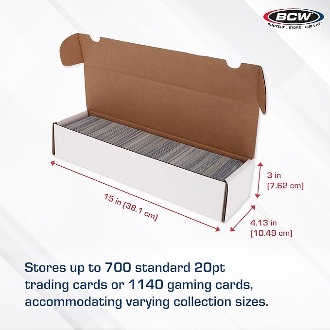 BCW 800ct Trading Card Storage Boxes - 10 Pack | Organizer for Sports Cards, MTG, Pokemon, and Card Games | Assemby Required - Image 3