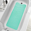 ZHICHENG Bath Tub and Shower Mats, Non-Slip 39 x 16 Inch Extra Long Bath Mat, Machine Washable Bathtub Mat with Drain Holes, Suction Cups for Bathroom (Colour Green) by Unknown