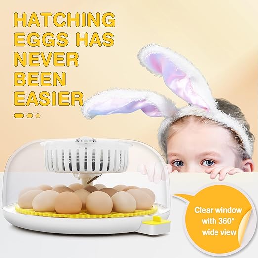 Sailnovo 18 Egg Incubator for Hatching Eggs with Automatic Egg Turning and Humidty Display, Temperature Control,360° Clear View, Egg Incubator for Hatching Chickens,Ideal for Farm,School and Lab - Image 6