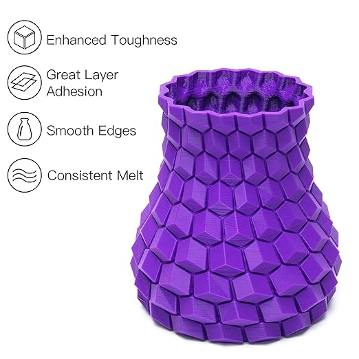 Inland V2 PLA PRO (PLA+) 3D Printer Filament Refill, 1.75mm Spooless Filament, Dimensional Accuracy +/- 0.03mm, 1KG (2.2lbs) Purple Refill for Inland Reusable Spools, Bambu Lab Compatible - Image 2