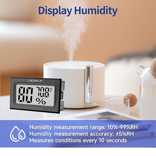 Humidity Meter Hygrometer Room Thermometer Indoor Digital Temperature and Humidity Monitor Mini Hygrometer Thermometer for House Office Home Garden and Cellar, 6 Pack - Image 5