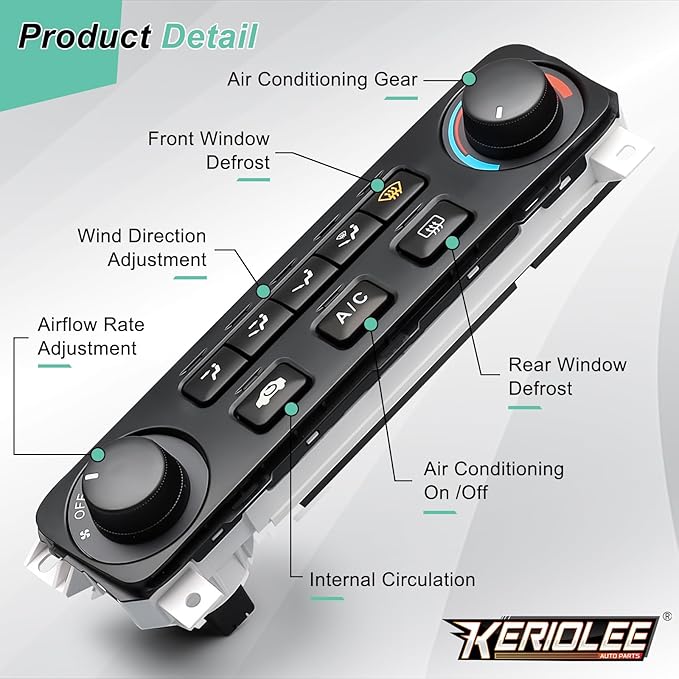 79600-S84-A21ZA A/C Control Panel Compatible with 2001-2002 Honda Accord 2.3L L4/3.0L V6 AC Climate Control Module, 79600S84A21ZA HVAC Control Panel Original Air Conditioning Control - Image 6