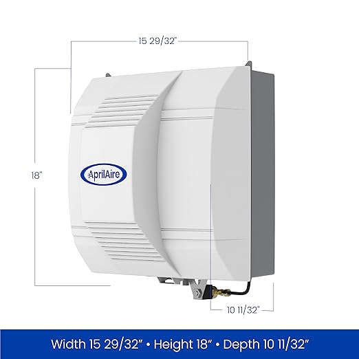AprilAire 700M Whole-House Fan Powered Humidifier, Manual Control, Large Capacity, Up to 5,300 Sq. Ft., 18GPD, Gray - Image 8