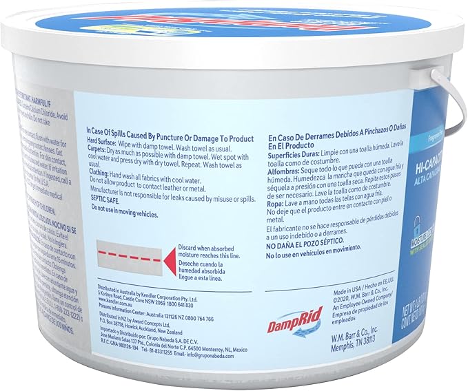 DampRid Moisture Absorber Hi-Capacity Bucket, 4 lb., Fragrance Free, For Fresher, Cleaner Air in Large Spaces, Lasts Up To 6 Months, No Electricity Required - Image 2