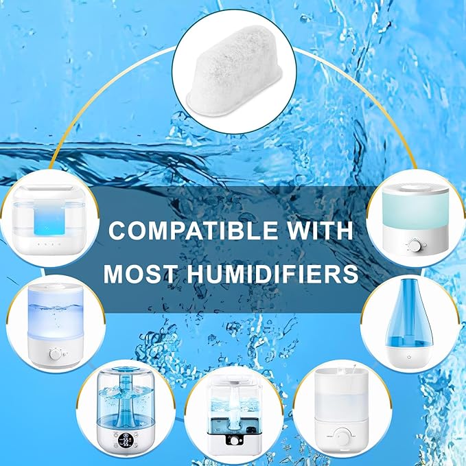 Demineralization Cartridge for Ultrasonic Humidifiers – 12-Pack Humidifier Filter Replacements, Humidifier Cleaner, Humidifier Cleaning Fish& Fish Tanks, Purifies Water, Prevents Hard Water Build Up - Image 5