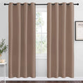 NICETOWN Kitchen Blackout Curtains and Drapes - Triple Weave Energy Saving Thermal Insulated Solid Grommet Blackout Panels for Patio (1 Pair, 55 inches by 78 Inch, Cappuccino) by NICETOWN