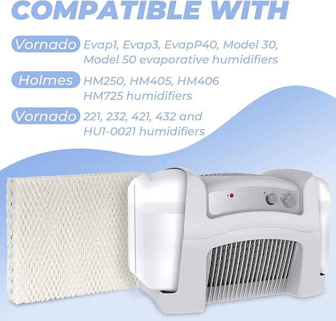 ANTOBLE 2 Pack MD1-0002 Replacement Humidifier Wick Humidifier Filters Compatible with Vornado MD1-0001 MD1-0002 MD1-1002 EVAP1 EVAP3 EVAP40 EVAP50 Humidifier - Image 2