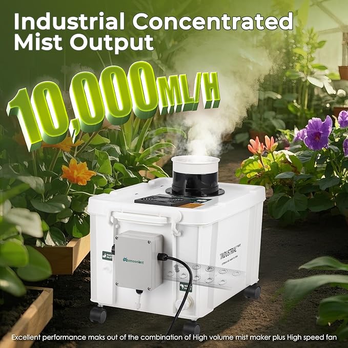 Mxmoonant 10kg/H Ultrasonic Mist Maker DIY Humidifier Kit, Adjustable Mist Volume | Automatic Water Filling | Humidity Controller Cool Mist Humidifier for Mushroom Growing, Greenhouses 110V - Image 2