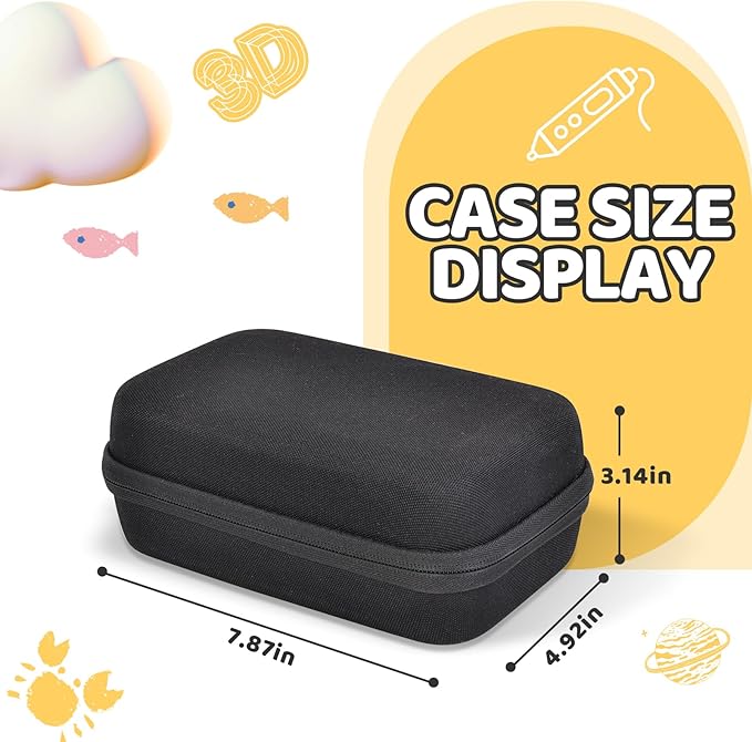 Case Compatible with 3Doodler Start+ Essentials for 3D Pen Set for Kids, Carrying Holder Fit for Printing Pens, Storage Organizer for Printing Filament Refill, Micro-USB Charger (3D-04A-Black) - Image 2