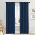 NICETOWN Curtain Blackout Drape Panel, Single Panel, 42 x 84 inch, Moroccan Blue, 3 Pass Microfiber Noise Reducing Thermal Insulated Window Drapery with Grommet by NICETOWN