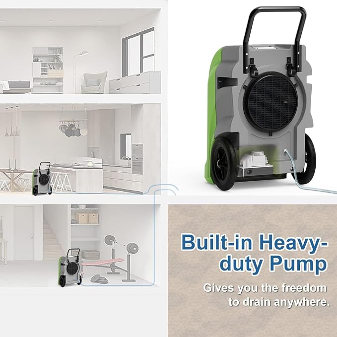 AlorAir 270 Pints Commercial Dehumidifiers for Large Room or Basements, Industrial Large Dehumidifier with Pump and Drain Hose, Water Damage Restore, Limited 5 Years Warranty - Image 6