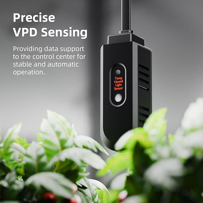 Spider Farmer GGS Controller Kits, Smart Environmental Controller, Temp Humid Light Sensor and Adapter, Ideal for Indoor Grow Cycle System Auto Management - Image 7