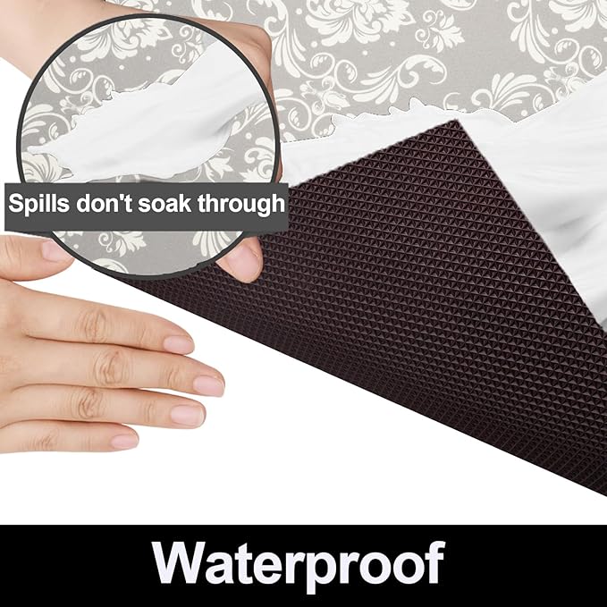AiBOB Waterproof Under Sink Mat, Absorbent Quick Dry Sink Liners Protect Cabinets, Durable Shelf Liners, Slip Resistant and Non-Adhesive, 24X68, Light Grey - Image 2