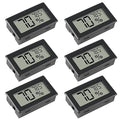 6 Pack Mini Hygrometer Indoor Humidity Meter Hygrometer Thermometers ，Humidity Meters Gauge Hygrometer Mini Digital Thermometer Hygrometer with Fahrenheit (℉) for Humidors, Greenhouse, Garden, Cellar by DWEII