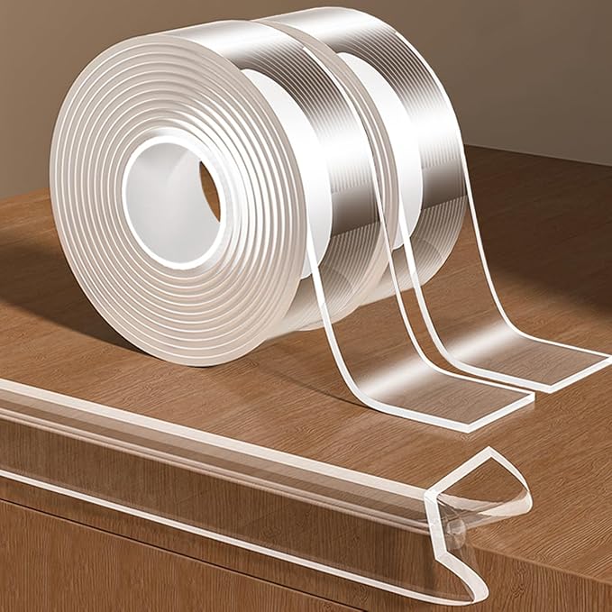 2Pack Baby Proofing Edge Protector for Baby,Clear Edge Protector Strip Sharp Edge Wrap Cover Tape,Corner Bumpers for Furniture,Crib Rail Covers for Teething,Total 19.68 Ft (Width 1.18 in) by Unknown