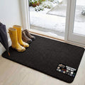 GORILLA GRIP SOAKSTOPPER Dog Door Mat, 48x30 Machine Washable Rug Absorbent Doormat Captures Moisture Mud Dirt, Quick Dry Soft Chenille Entryway Rugs Indoor Entrance Mats for Dog Paws, Black by GorillaGrip