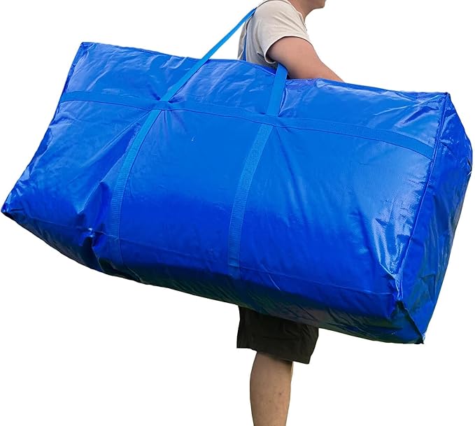 66 Gallon Extra Large Storage Bags, Huge Moving Bags Heavy Duty with Zipper and Stronger Handles, Big Foldable Duffle Bag for Travel - Waterproof Material Protects from Dust and Moisture - Storage by MKOKYD