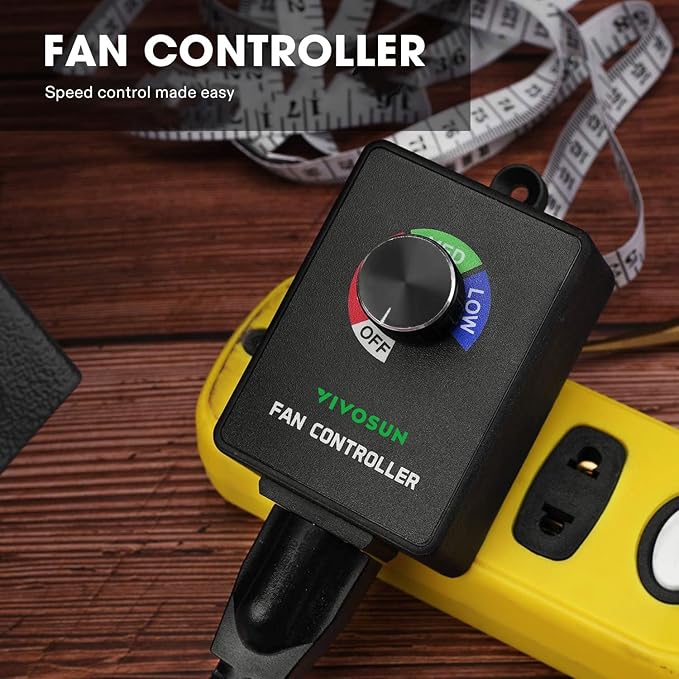 VIVOSUN Variable Speed Controller Cordless Vent Blower Speed Adjuster for Inline Duct Exhaust Fan - Image 7