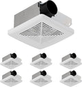 50CFM Ceiling Bathroom Exhaust Fan: Vent Fan with Grille, Bath Wall Mount Ventilation fan for New Building Multi Family, Condo, Apartment and Hotel, White, Contracors 6 Packs by JULLISON