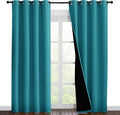 NICETOWN 100% Blackout Curtains 86 inches Long, Pair of Energy Smart & Noise Blocking Out Drapes for Baby Room Window, Thermal Insulated Guest Room Lined Window Dressing(Peacock Teal, 55 inches Wide) by NICETOWN