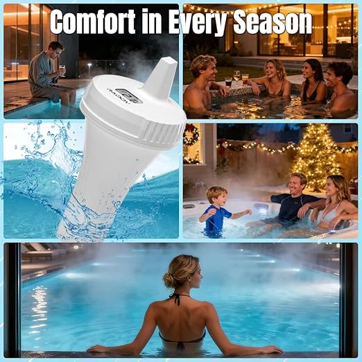 Raddy PT-3 Wi-Fi Pool Thermometer Floating Easy Read with 2 Additional Remote Sensors, APP Remote Monitor, Large Digital Display, Rechargeable, Wireless Hygrometer Thermometer for Indoor Outdoor - Image 4