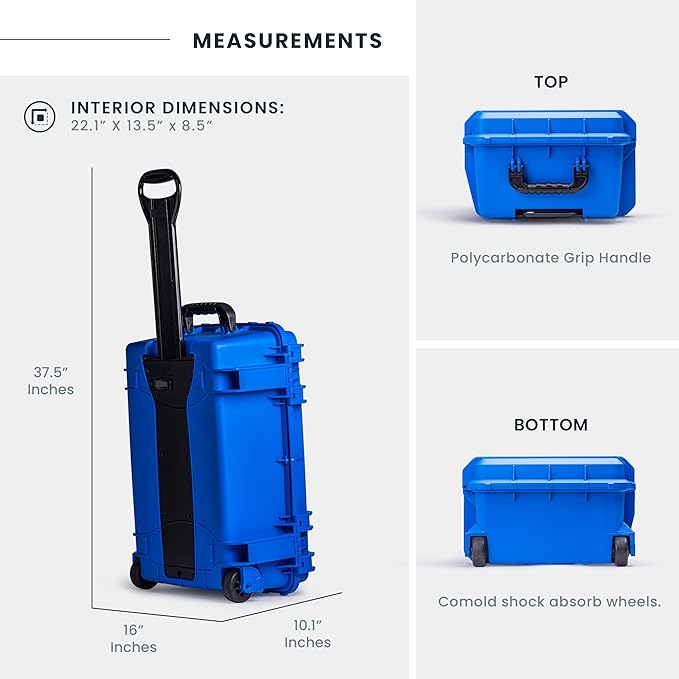 Seahorse 920 Heavy Duty Protective Dry Box Case - TSA Approved/Mil Spec / IP67 Waterproof/USA Made - Image 4