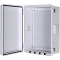 Electrical Junction Box, Ventilated Design, Cable Grommets, Indoor/Outdoor Use with Mounting Panel & Hinged Cover. Waterproof IP 65. (Grey Cover, 13.8"x9.7"x5.9") by ANIMACYN