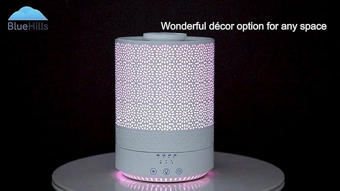 BlueHills 2500 ML XL Essential Oil Diffuser Aroma Humidifier with Timer for Large Home Decor Baby Rooms Big Huge 2.5 L Capacity Long Run Color Changing Lights Decorative Design High Mist White- F002 - Image 5
