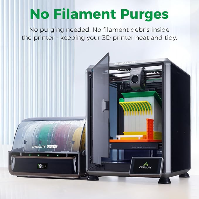 Official CREALITY CFS-C, Multi-Color Smart Filament System for K1 Series 2025/K1 Max 2025/K1C 2025/K1 Max/K1C/K1/K1 SE, 3D Printing, RFID Auto-Loading,External Cutter,Filament Runout &Tangle Detection - Image 5