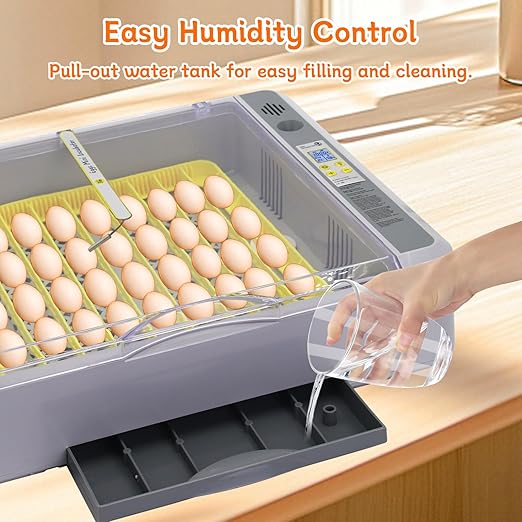 Automatic Egg Incubator, Automatic Egg Turner with Thermometer Control & Humidity Control, Egg Candler, 360°View,Incubator for Hatching Chicks-36 Egg Capacity - Image 3