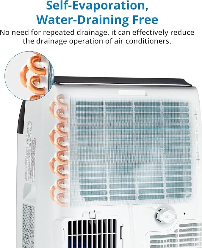 GarveeLife 12000 BTU Portable Air Conditioner 3-In-1 with Remote Control, 24H Timer, Quiet Operation, Freestanding AC Unit Cools Rooms Up to 550 Sq.Ft, Fan & Dehumidifier for Home Garage RV - Image 7