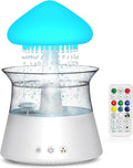 Diffuserlove Cloud Humidifier Rain Water Drip Diffuser Humidifier with Remote Waterfall Lamp Mushroom Humidifier Rain Sounds White Noise Humidifier Air Humidifiers for Bedroom Desk by Diffuserlove