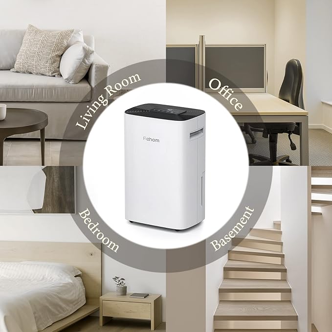 4500 Sq. Ft Dehumidifier with Drain Hose - Ideal for Bedrooms, Basements, Bathrooms, and Laundry Rooms - with Digital Control Panel, 24 Hr Timer, and Front Humidity Display - Image 7