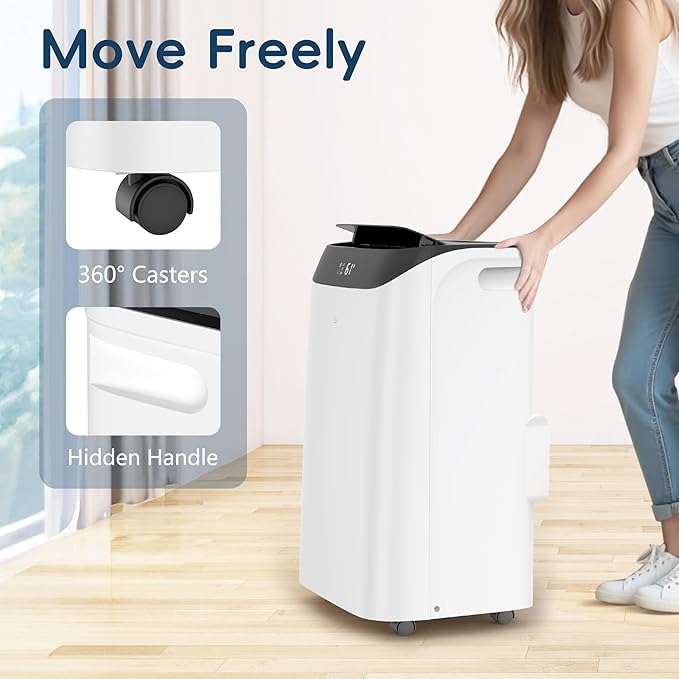 14000 BTU Portable Air Conditioners,Cooling,Fan,Dehumidification,Sleep Mode for Large Rooms up to 700 Sq.Ft,AC Unit with Remote Control,24H Timer,Installation Kits Included - Image 6