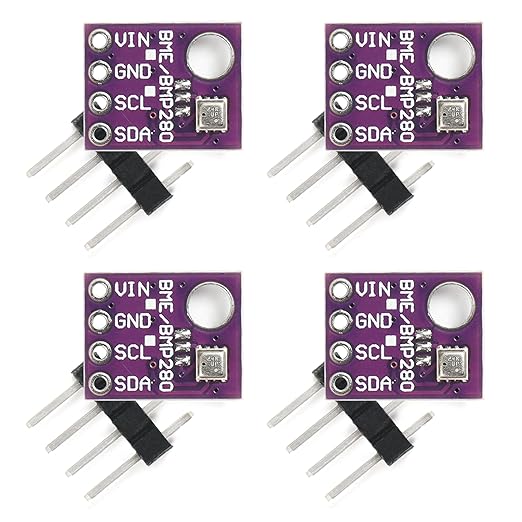 4PCS BME280 5V Sensor Module Atmospheric Pressure Temperature Humidity Sensors I2C SPI Breakout GY-BME280 by Qoroos