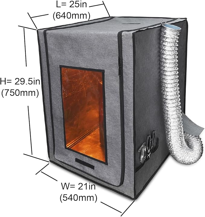 Multifunctional 3D Printer Enclosure w/Adjustable Ventilation Kit Eliminate Odors Tent Cover Compatible with Anycubic Photon Mono, Elegoo Saturn/Mars 3/4 & Creality Halot Series Resin 3D Printer - Image 2