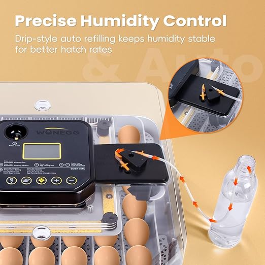 48 Incubators for Hatching Eggs, Egg Incubator with Automatic Egg Turning and Humidity Control, Temp Control, Egg Candler, Auto Water Refilling, Incubator for Chicken Eggs, Duck and Quail Eggs - Image 4